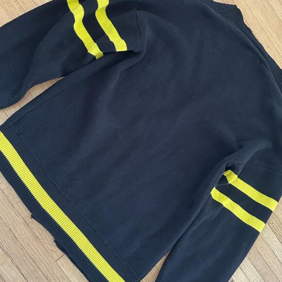 Cardigan Utah Jazz Letterman Sweater by Keiser Clark Men's 2XL Yellow & Black - Picture 5 of 10